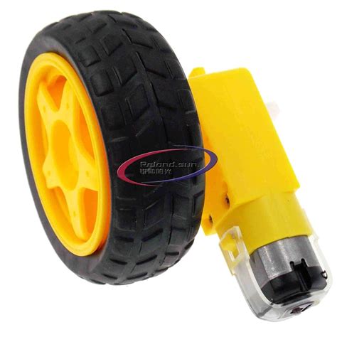 Smart Car Robot Plastic Tire Wheel With Dc V Gear Motor Amazon Co