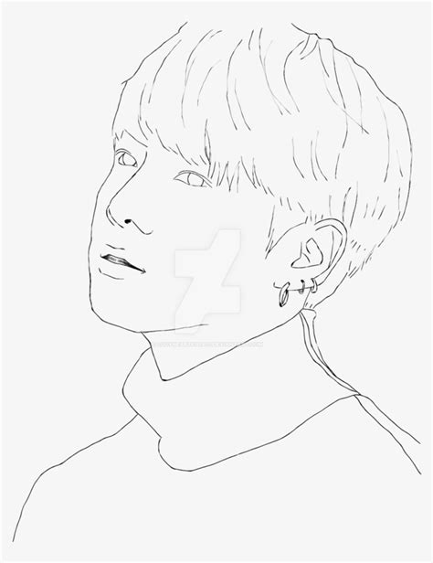 bts Line Art Drawing Jungkook