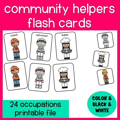 Community Helpers Flashcards for Kids Speech Therapy Materials ...