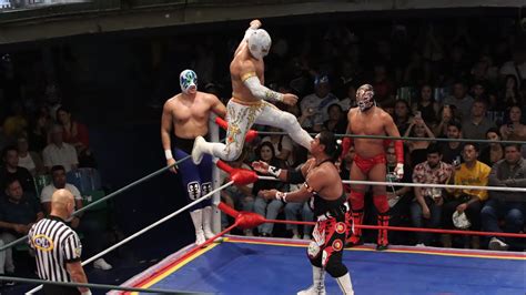 CMLL Último Guerrero Gran Guerrero y Stuka Jr Vs Místico Atlantis