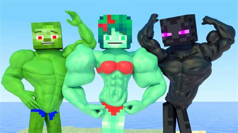 Top All Minecraft Life Of Muscles Love Zomma ZomBo Muscular Girls