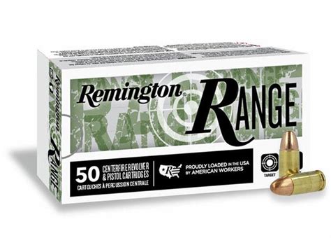 Remington Range 9mm 115 Grain Fmj 1145 Fps 50 Rounds Dance S Sporting Goods