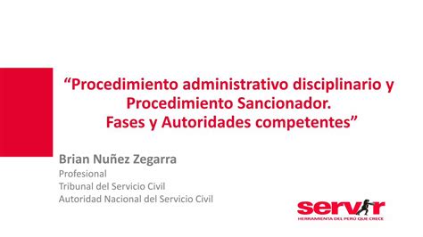 Pdf Procedimiento Administrativo Disciplinario Y Etapas Y