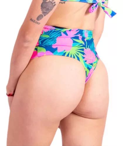 Bombacha Tiro Alto Florida Tropical Bikini Mujer Envío gratis