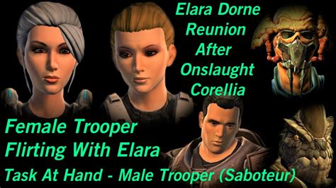 Swtor Elara Dorne Reunion After Onslaught Corellia Female Flirting