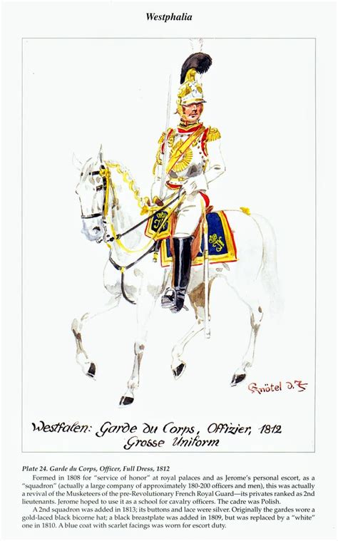 Westfalen Garde Du Corps Offizier 1812 Grosse Uniform Westphalia