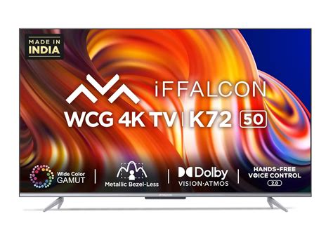 iFFALCON 126 cm (50 inches) 4K Ultra HD Smart Certified Android LED TV ...