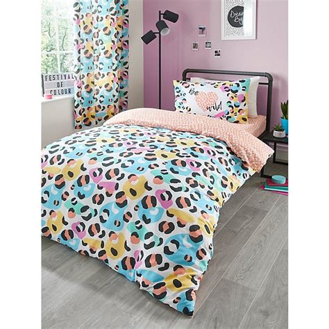 Bedlam Be Wild Coral Pink Duvet Cover Set Home George At Asda