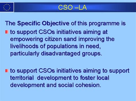 Civil Society Organisations And Local Authorities Cso La