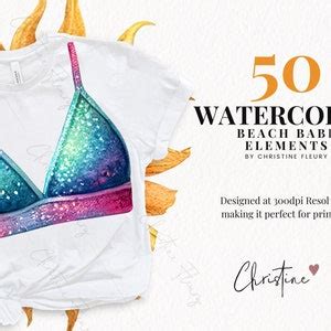 Beach Babe Clipart Summer Png Watercolor Babe Png Pool Png Instant