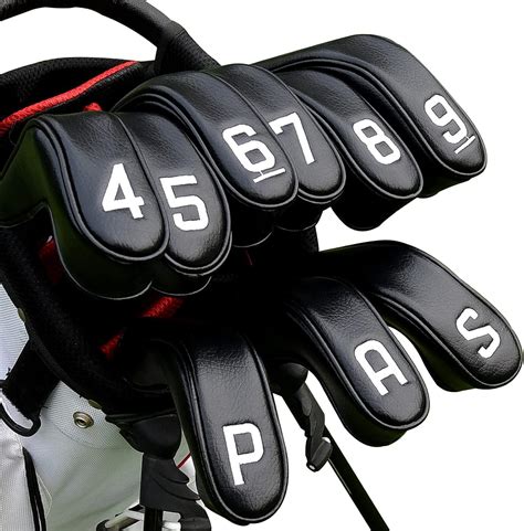 Amazon BIG TEETH Golf Hybrid Iron Head Cover 9Pcs Hybrid Head