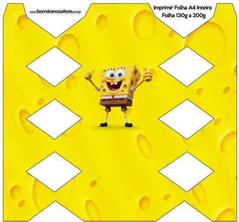 Caixa Bala Bob Esponja Um Her I Fora D Gua Fazendo A Nossa Festa