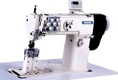 Direct Drive Post Bed Double Needle Compound Feed Sewing Machine