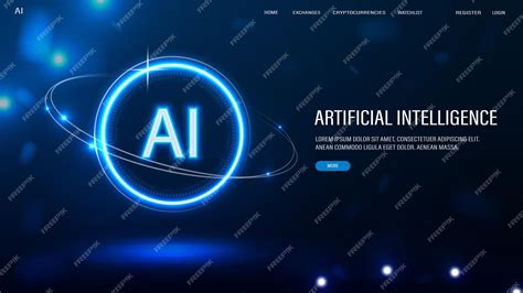 Premium Vector A Web Banner With A Neon Artificial Intelligence Ai