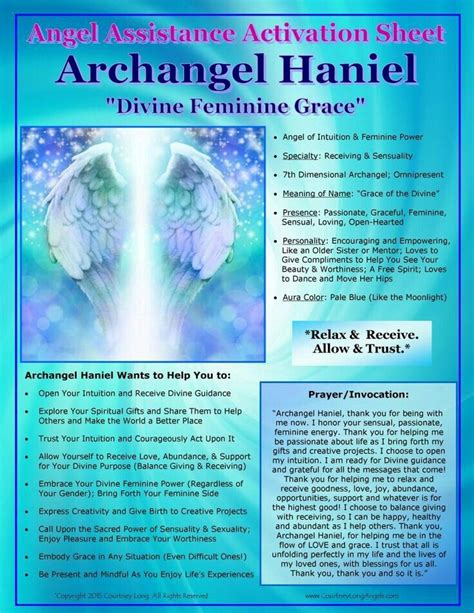 Pin By Helen On God Is Good Archangel Haniel Archangels Angel Therapy