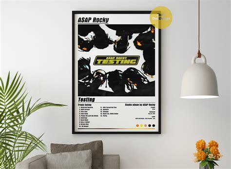 Asap Rocky Testing Album Cover Poster Etsy