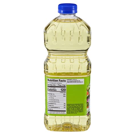 Vegetable Oil Nutrition Label Trovoadasonhos