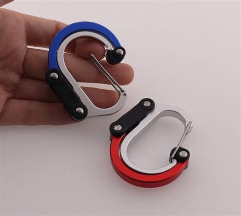 Heavy Duty Blue Aluminum Carabiner Red Carabiner Clips Swivel Etsy