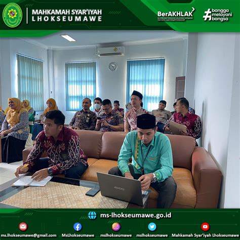 Ms Lhokseumawe Adakan Rapat Penyusunan Lkjip Sakip Tahun