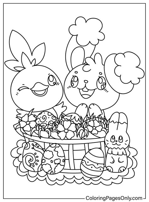 Printable Pokemon Easter Coloring Pages
