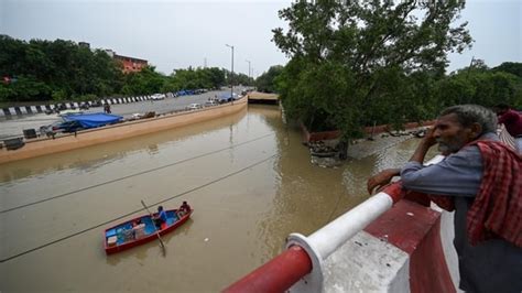 Delhi Noida Rain Highlights Yamunas Water Level Receded To 2055m At