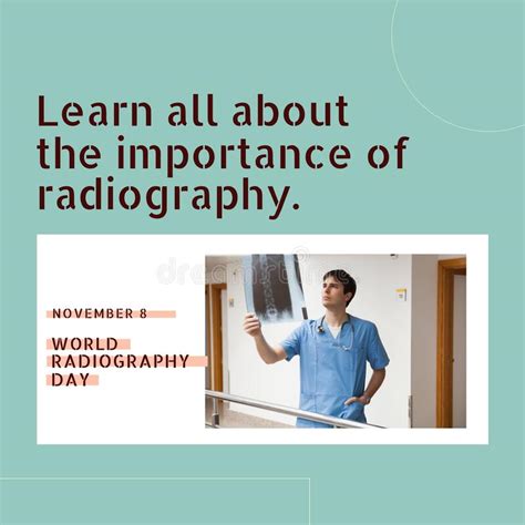 Composition Of World Radiography Day Text Over Caucasian Male Doctor