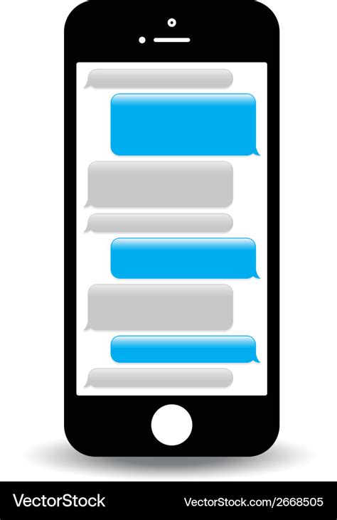 Phone Text Message Royalty Free Vector Image Vectorstock