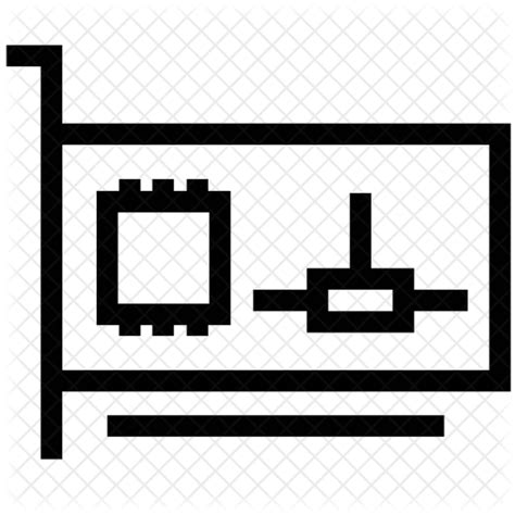 Pci Card Icon Download In Line Style