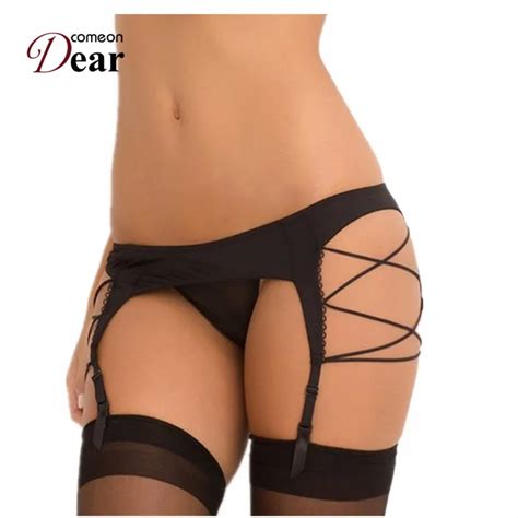 Buy Comeondear Plus Size Black Garter Panty Crocheted