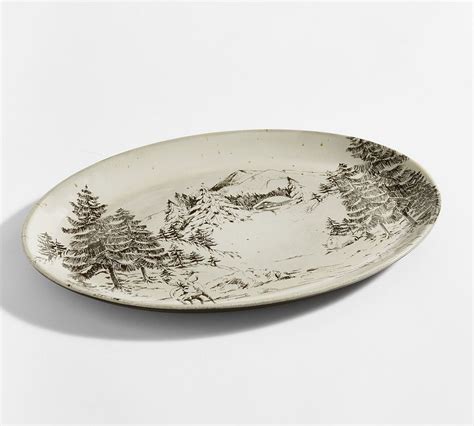 Rustic Forest Stoneware Serving Platter Pottery Barn