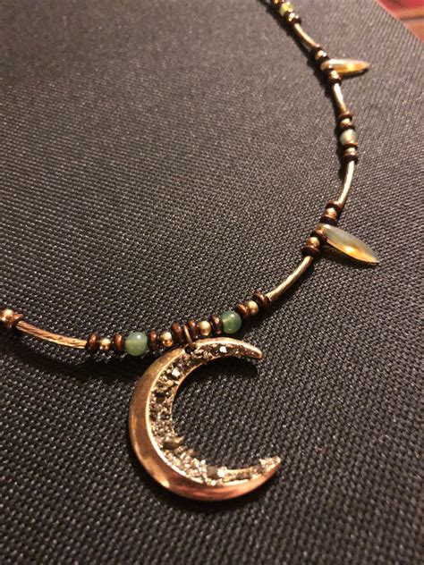 Collier Pendentif Crescent Moon Etsy France