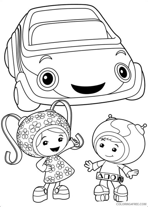 team umizoomi coloring pages milli umicar geo Coloring4free - Coloring4Free.com