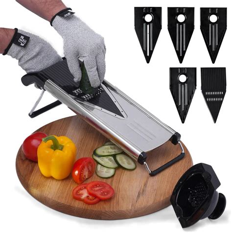 Improved Mandoline Slicer V Blade Free Cut Resistant Gloves