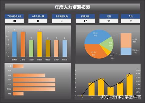 人力资源数字化管理可视动态看板Excel模版直接套用 知乎