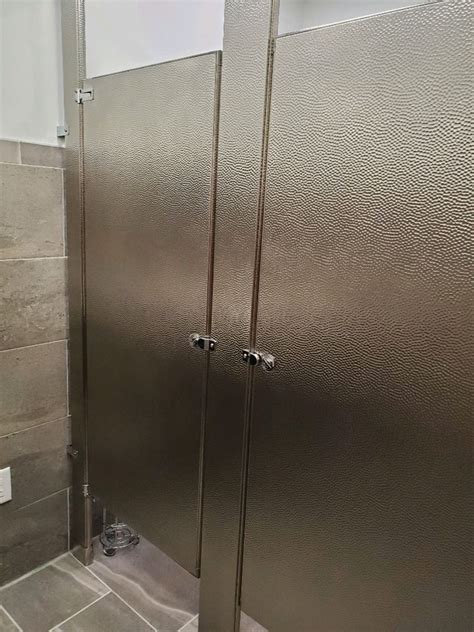 Rigidized Metals 1hm Pattern Makes Up These Restroom Partitions