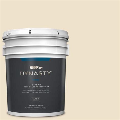 BEHR DYNASTY 5 Gal PPU7 15 Ivory Lace Satin Enamel Exterior Stain