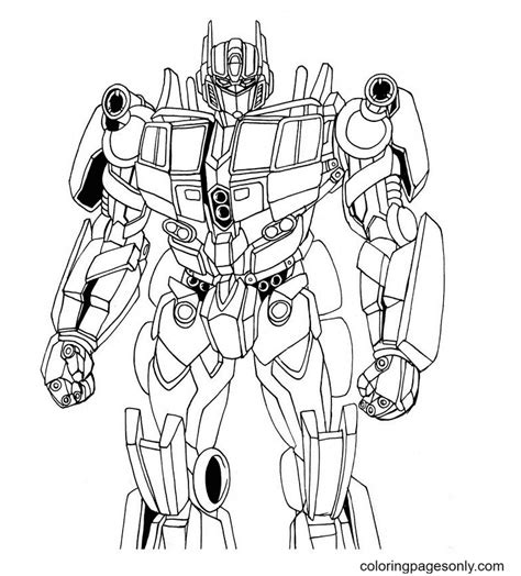 Optimus Prime Truck Coloring Page