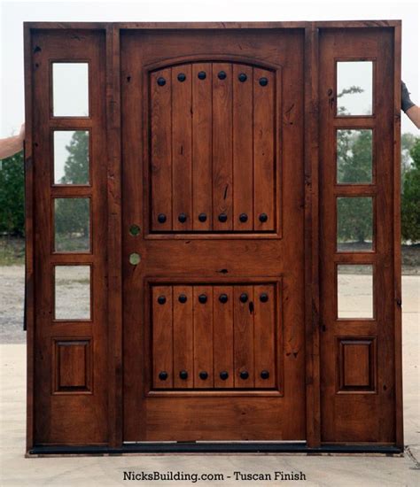 Rustic Tuscany Knotty Alder Entry Doors With Sidelights Home Decor Rustic Doors Rustic