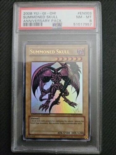 Yugioh Summoned Skull Yap1 En003 Limited Edition Psa 8 Ebay