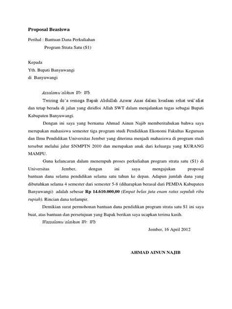 Detail Contoh Proposal Pengajuan Beasiswa Koleksi Nomer 6