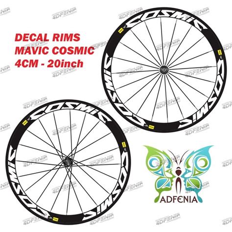 Jual Decal Stiker Rims Mavic Cosmic Sepeda Lipat Folding Bike Minivelo