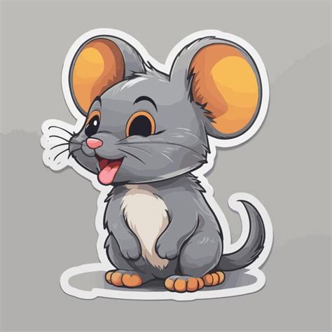 Rat Cartoon Vector Premium AI Generated Vector