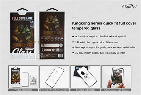 Atouchbo Full Cover King Kong 3d Screen Protector Tempered Glass For