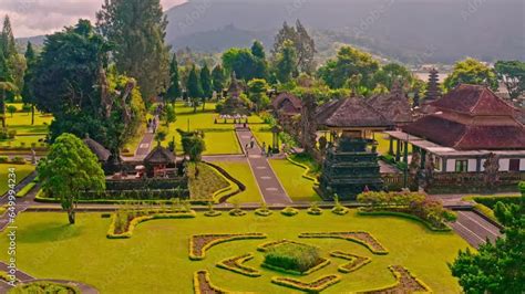 Pura Ulun Danu Temple On The Lake Bratan In Bali Indonesia Is A Major