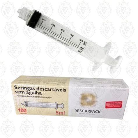 Seringa 5ml Luer Lock S Agulha Caixa 100 Unidades Descarpack