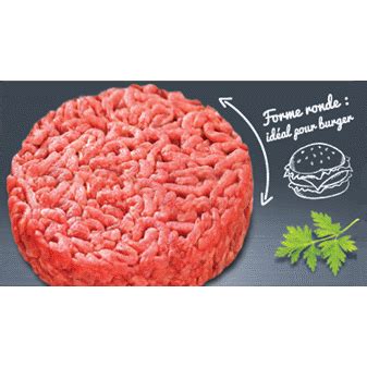 Steak haché façon bouchère ROND 15 MG Race Charolaise 180g x6 Socopa