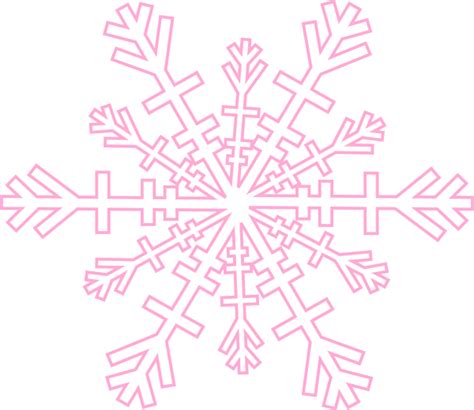 Light Pink Snowflake Clip Art at Clker.com - vector clip art online ...