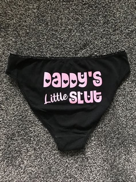 Daddy S Little Slut Knickers Vest Twin Set Bdsm Bondage Etsy