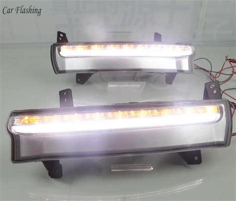 Car Flashing 1pair For Jeep Compass 2017 2018 Led Drl Daytime Running