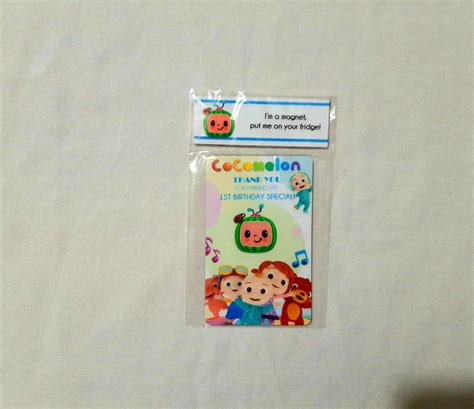 Pcs Cocomelon Ref Magnet Souvenir With Customized Name And Picture